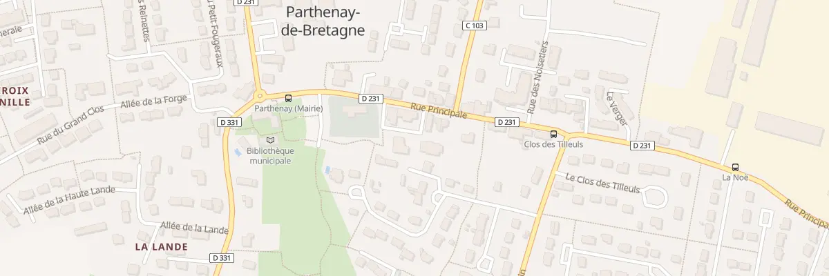 Plan du 3 All des Chênes à Parthenay-de-Bretagne