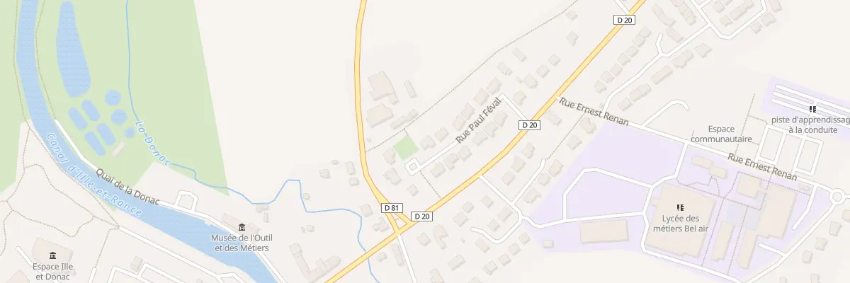 Plan du 14 Rue Paul Feval à Tinténiac