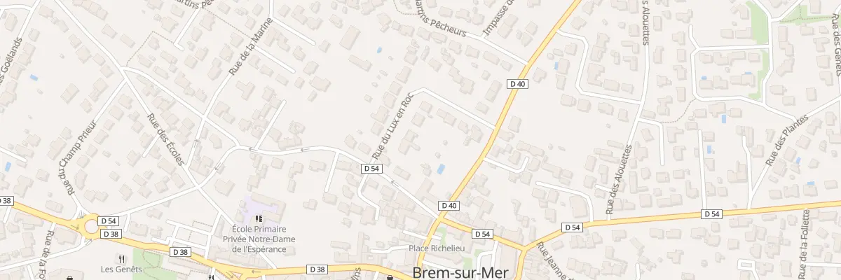Plan du 11 Rue du lux en roc à Brem-sur-Mer