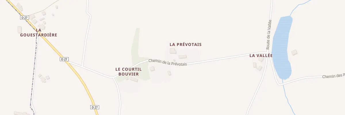 Plan du 301 Che de la Prévostais à Saint-Gondran