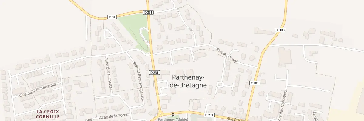 Plan du 27 Rue de la Prée à Parthenay-de-Bretagne