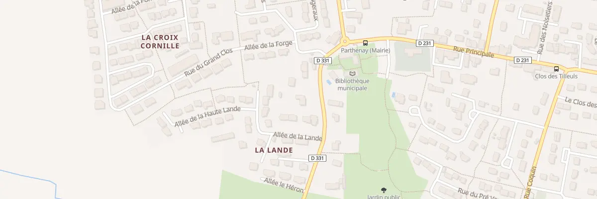 Plan du 5174 Les Landes à Parthenay-de-Bretagne