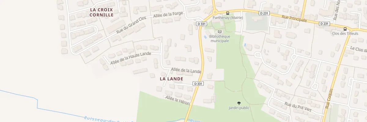Plan du 3 All de la Lande à Parthenay-de-Bretagne