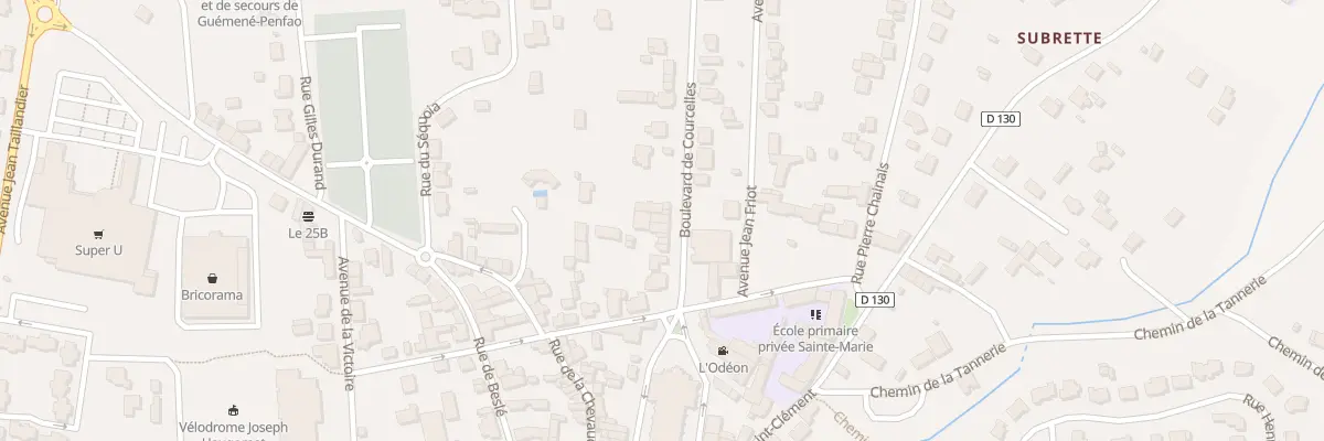 Plan du 8 Bd de Courcelles à Guémené-Penfao