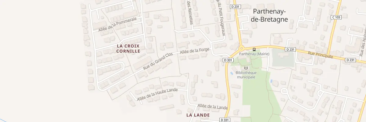 Plan du 7 All de la Forge à Parthenay-de-Bretagne