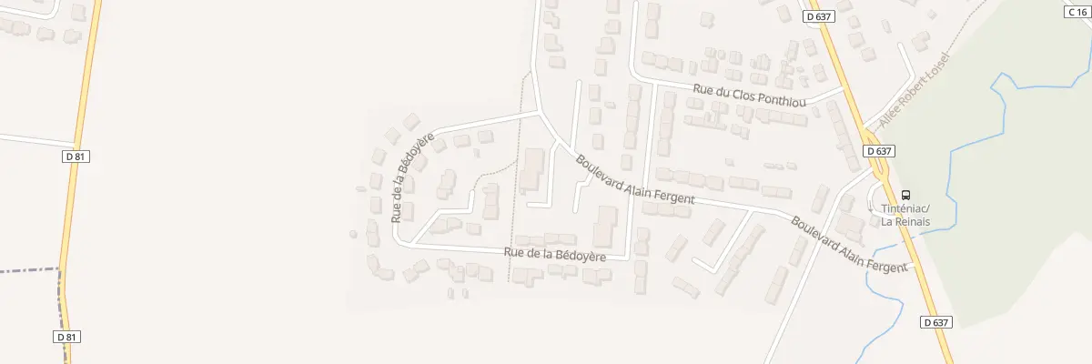 Plan du 8 Bd Alain Fergent à Tinténiac