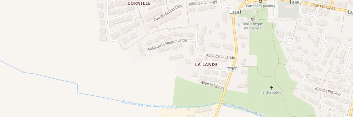 Plan du 3B All de la Haute Lande à Parthenay-de-Bretagne