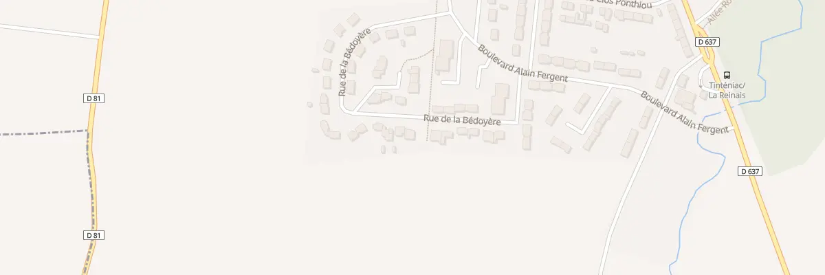 Plan du 14 Rue de la Bedoyère à Tinténiac