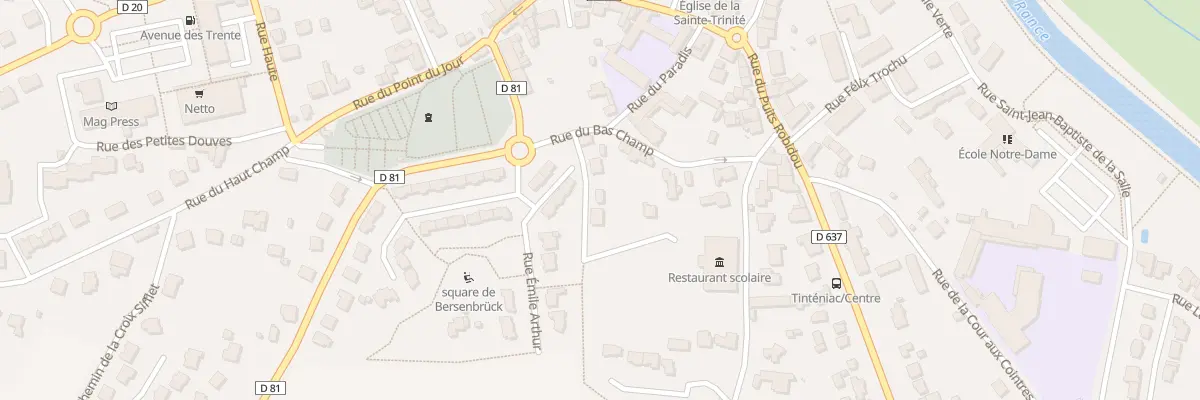 Plan du 5530 Le Bas Champ à Tinténiac
