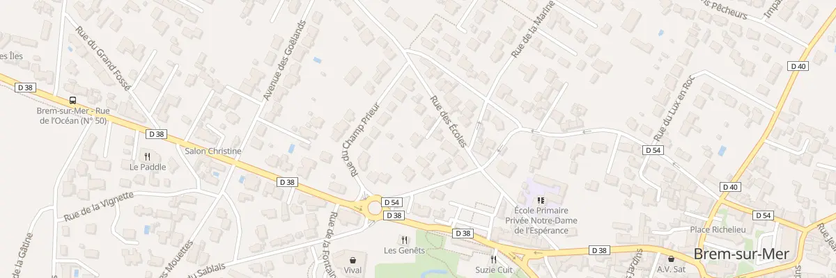 Plan du 12 Rue des écoles à Brem-sur-Mer