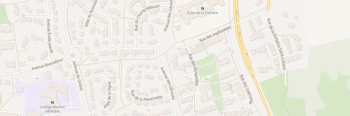 Plan du 2 All des Centaurées à Mordelles