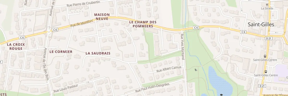 Plan du 13 Rue du Village de la Saudrais à Saint-Gilles