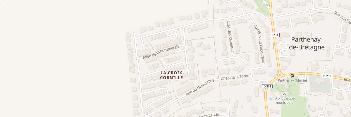 Plan du 4 All des Vieux Chemins à Parthenay-de-Bretagne