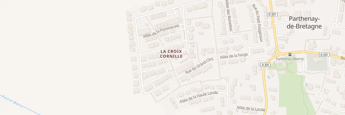 Plan du 17 All des Corneilles à Parthenay-de-Bretagne