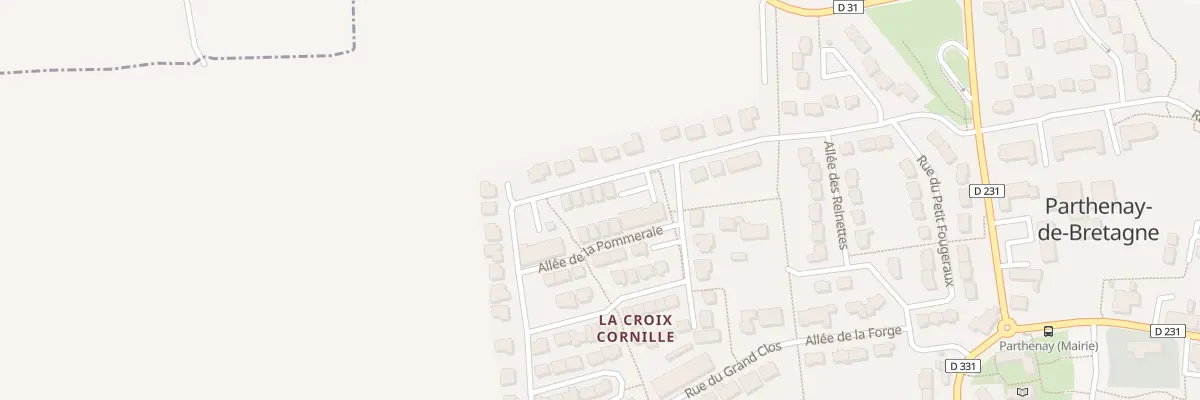 Plan du 15 Rue du Grand Clos à Parthenay-de-Bretagne