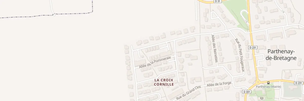 Plan du 17 Rue du Grand Clos à Parthenay-de-Bretagne