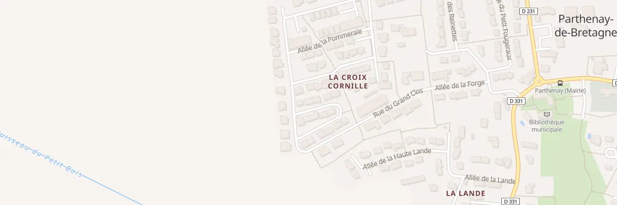 Plan du 3 All du Courtil à Parthenay-de-Bretagne