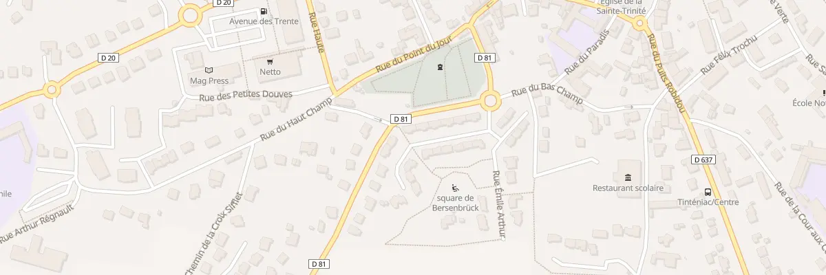 Plan du 12 Rue Saint Pair à Tinténiac