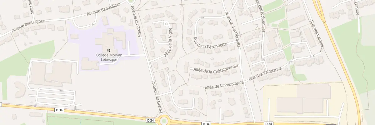 Plan du 16 All de la Châtaigneraie à Mordelles