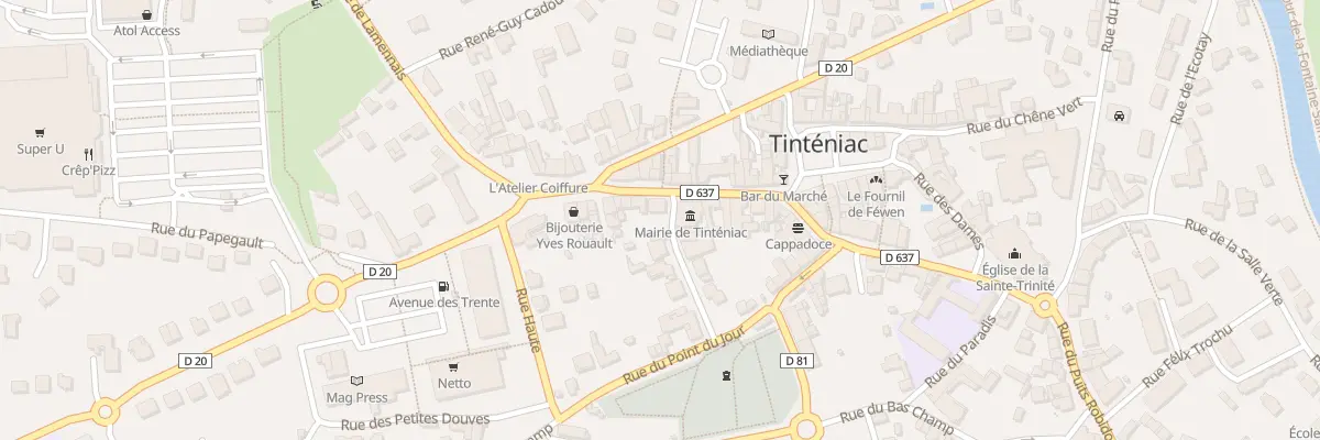 Plan du 10 Rue Nationale à Tinténiac