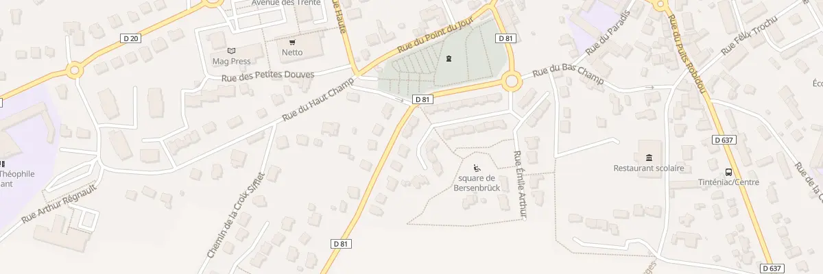 Plan du 14 Rue Saint Pair à Tinténiac