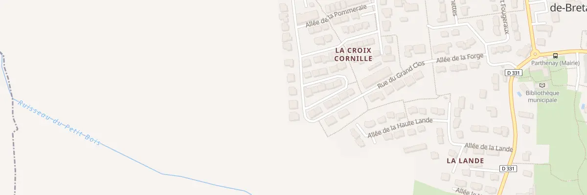 Plan du 38 Rue du Grand Clos à Parthenay-de-Bretagne