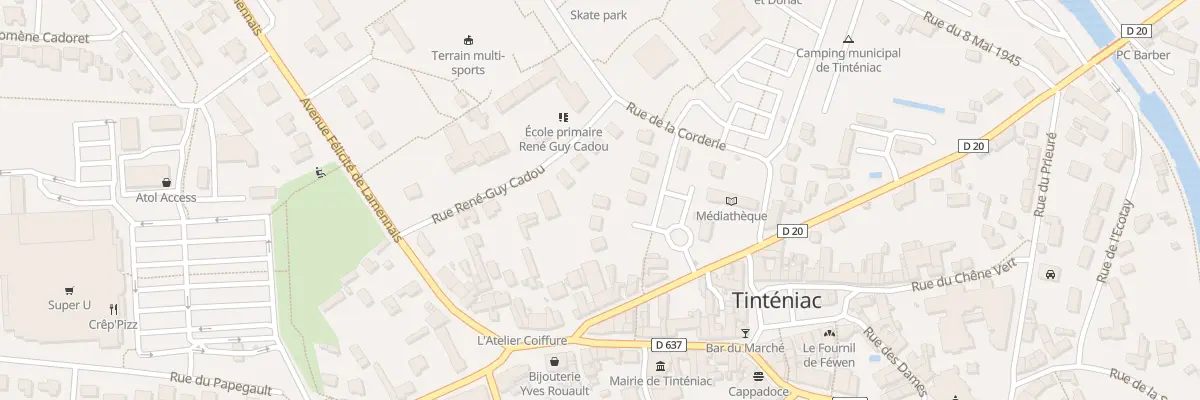 Plan du 10 Rue de la Cour Frémur à Tinténiac