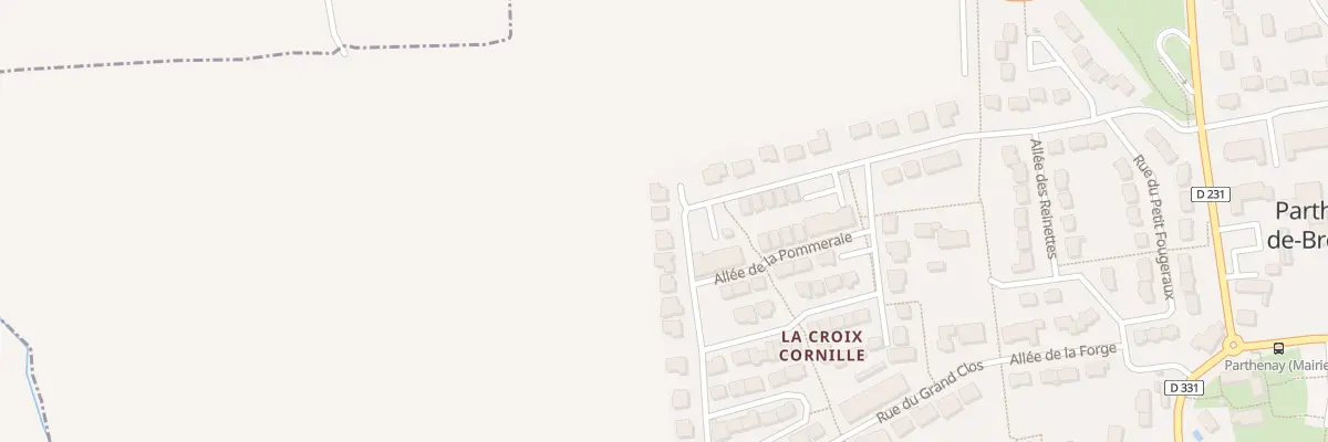 Plan du 22 Rue du Grand Clos à Parthenay-de-Bretagne