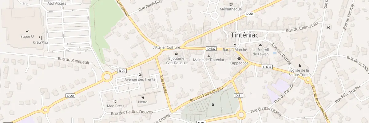 Plan du 9000 Rue de la Libération à Tinténiac