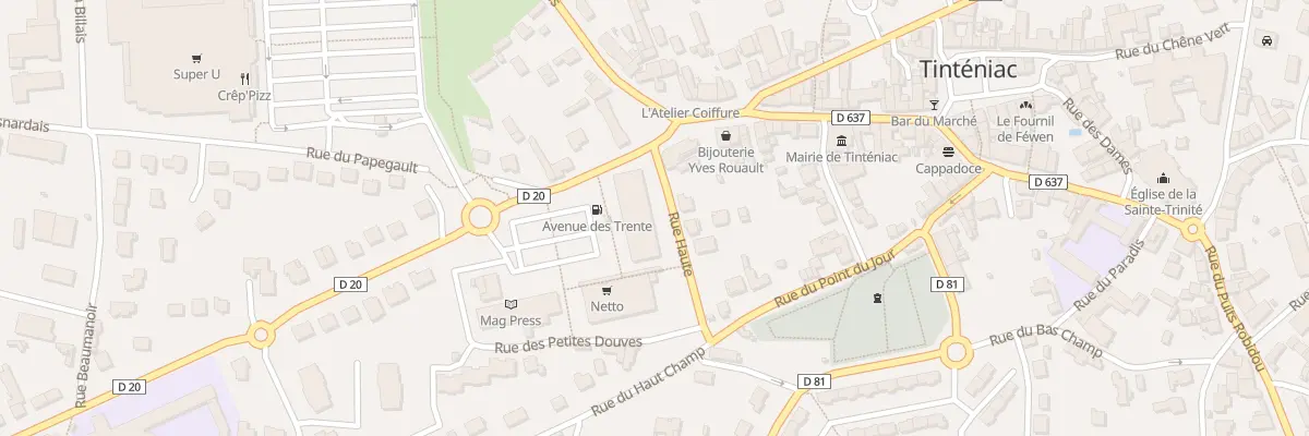 Plan du 6 Rue Haute à Tinténiac