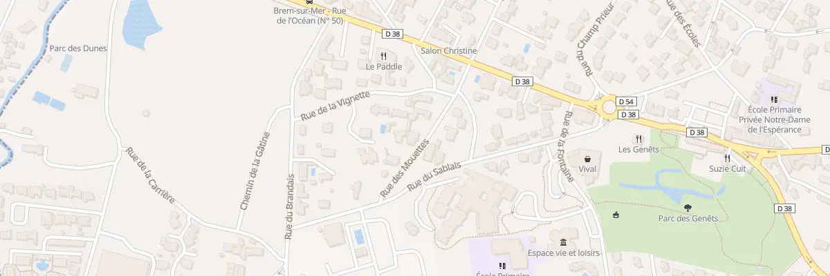 Plan du 8 Rue des mouettes à Brem-sur-Mer
