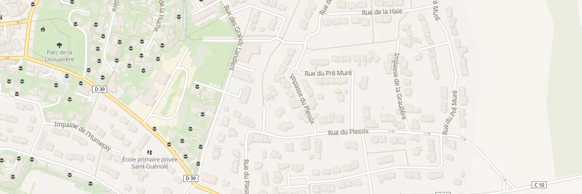 Plan du 5 Imp du Plessix à Goven