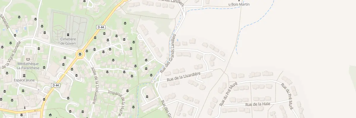 Plan du 1 Rue de la Livardière à Goven