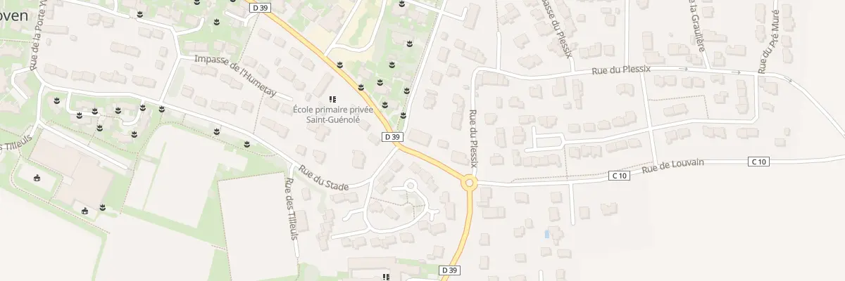 Plan du 13 Rue des Croix de Roche à Goven