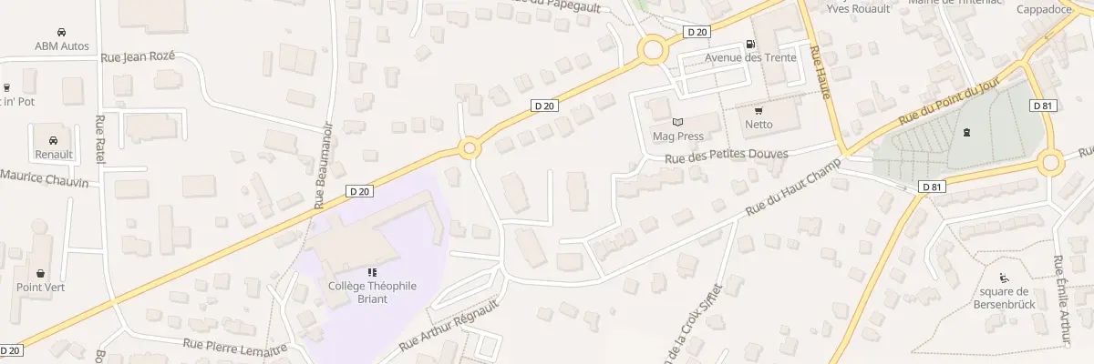 Plan du 2 Rue des Français Libres à Tinténiac