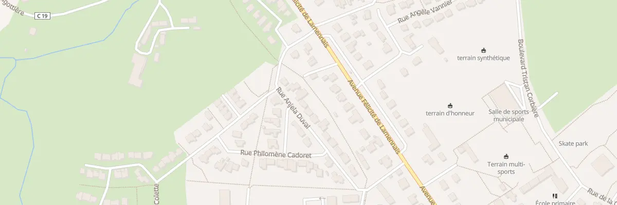 Plan du 18 Rue Angela Duval à Tinténiac
