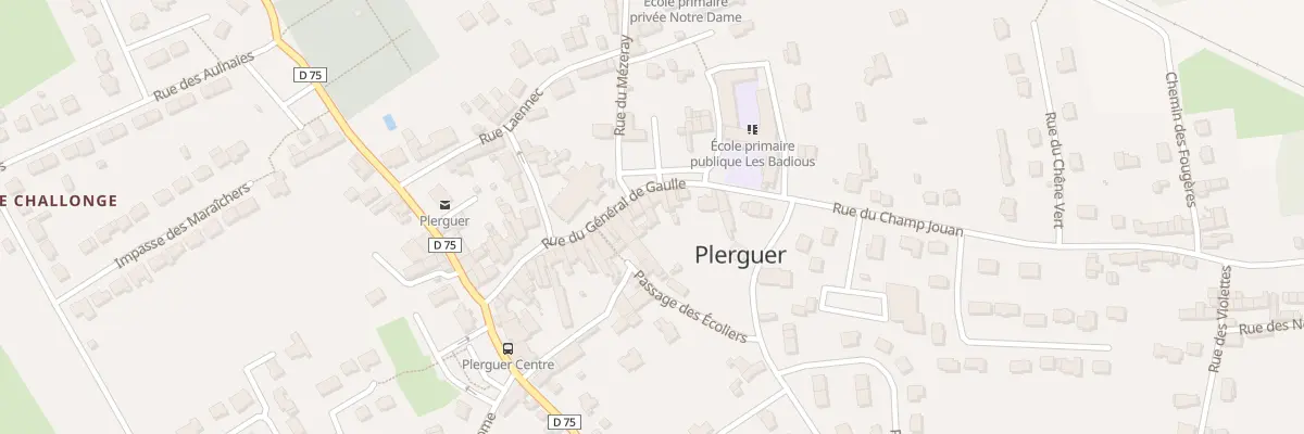 Plan du 36 Rue du Gen de Gaulle à Plerguer
