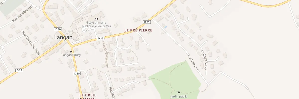 Plan du 8 Le Pré Pierre à Langan