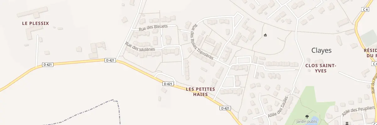 Plan du 1 All des Ancolies à Clayes