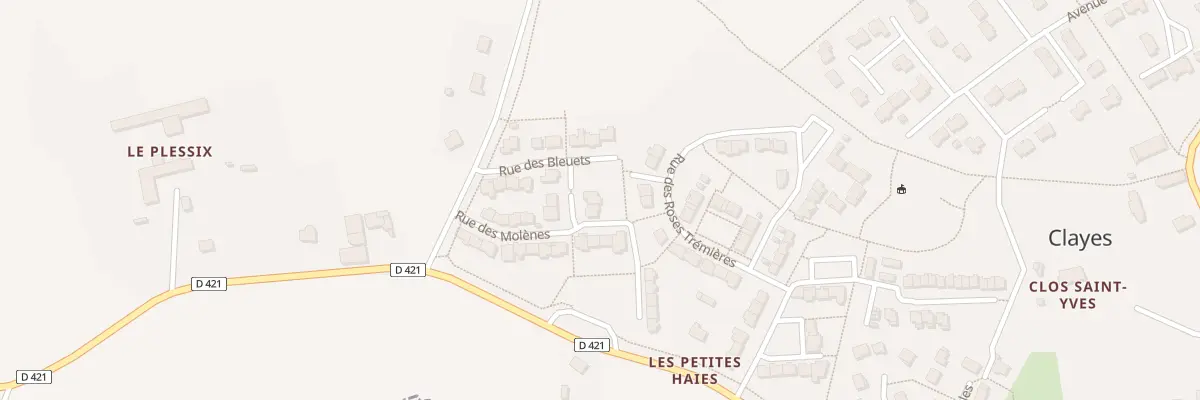 Plan du 4 All des Pivoines à Clayes
