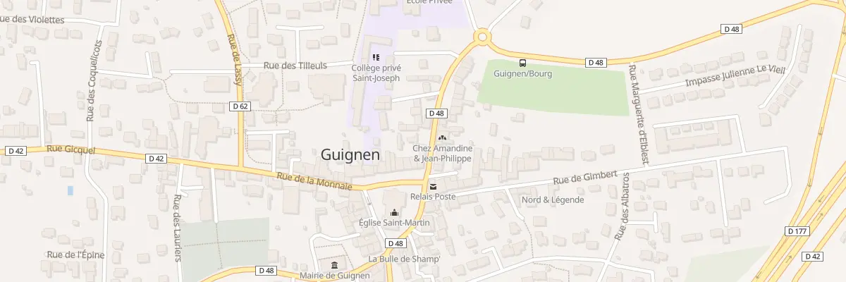 Plan du 1 Rue des Dames à Guignen