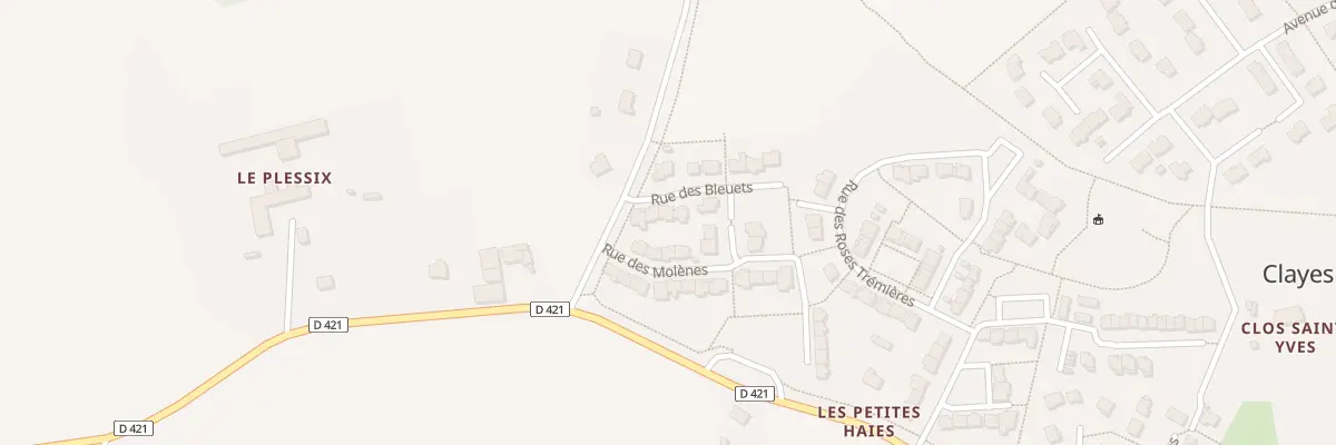 Plan du 6 Rue des Bleuets à Clayes