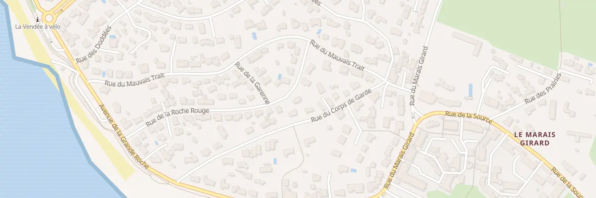 Plan du 8 Rue de la roche rouge à Bretignolles-sur-Mer