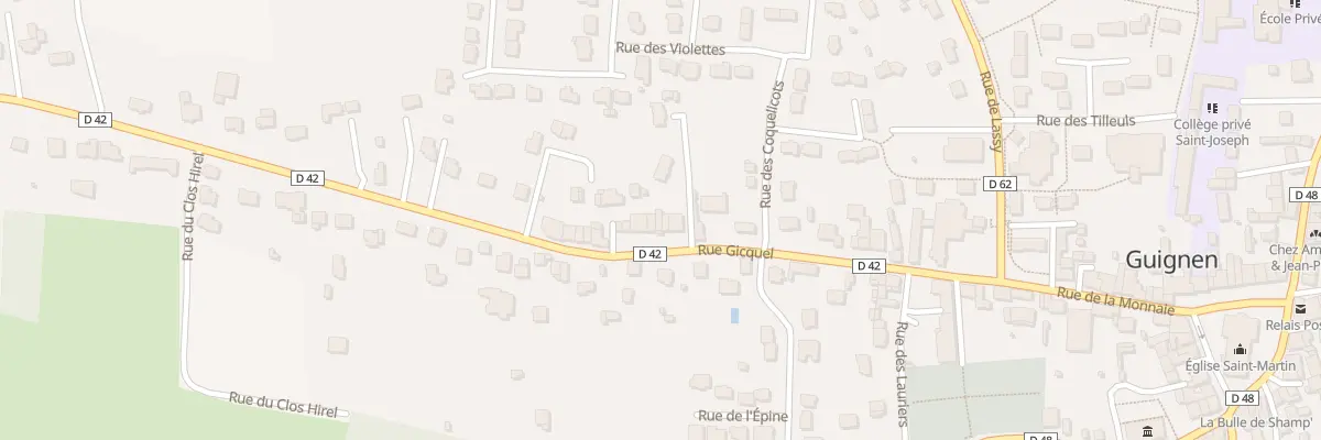 Plan du 22 Rue Gicquel à Guignen