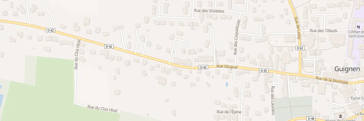 Plan du 38 Rue Gicquel à Guignen