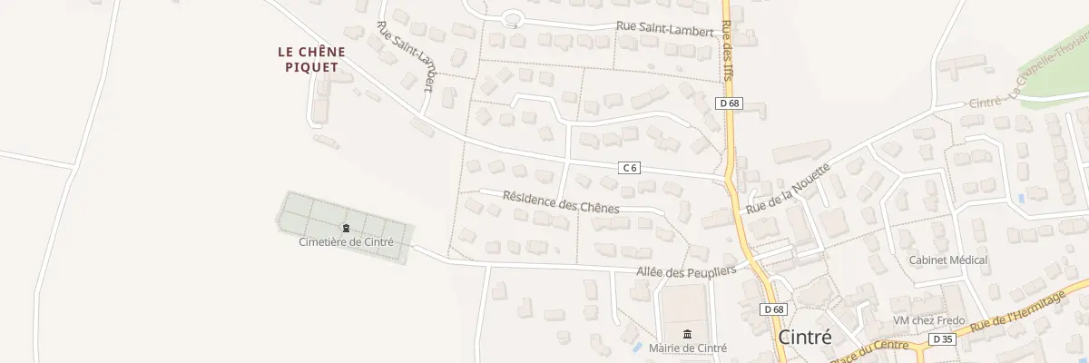 Plan du 1 Res des Chênes à Cintré