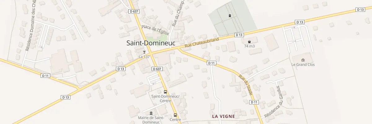 Plan du 2 Rue du Stade à Saint-Domineuc