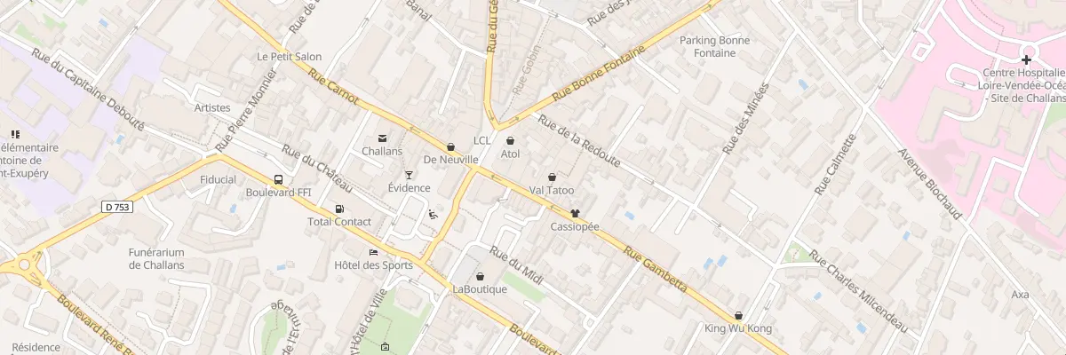 Plan du 5 Rue gambetta à Challans