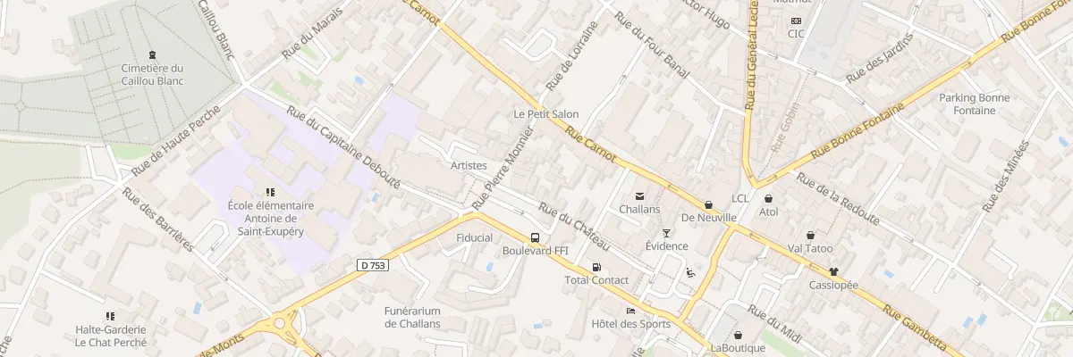 Plan du 1 Rue du château à Challans