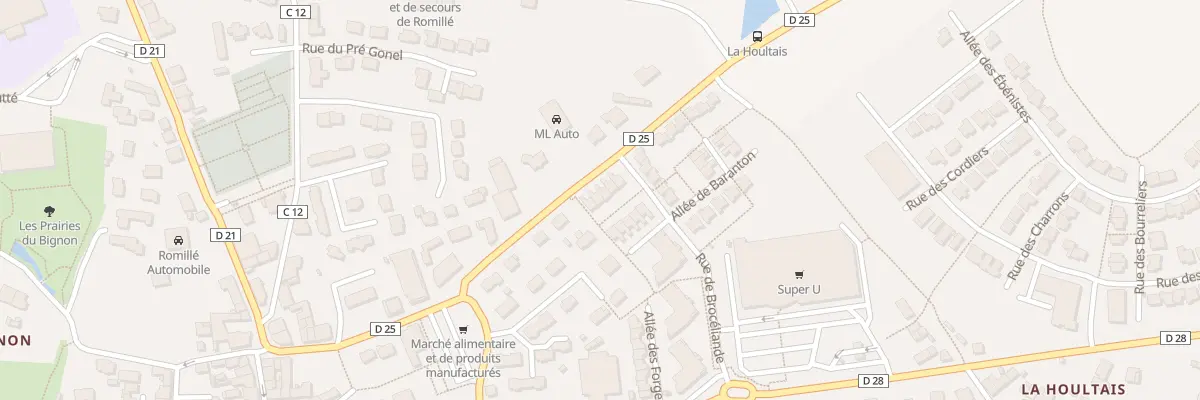 Plan du 28 Rue de la Chauvrais à Romillé